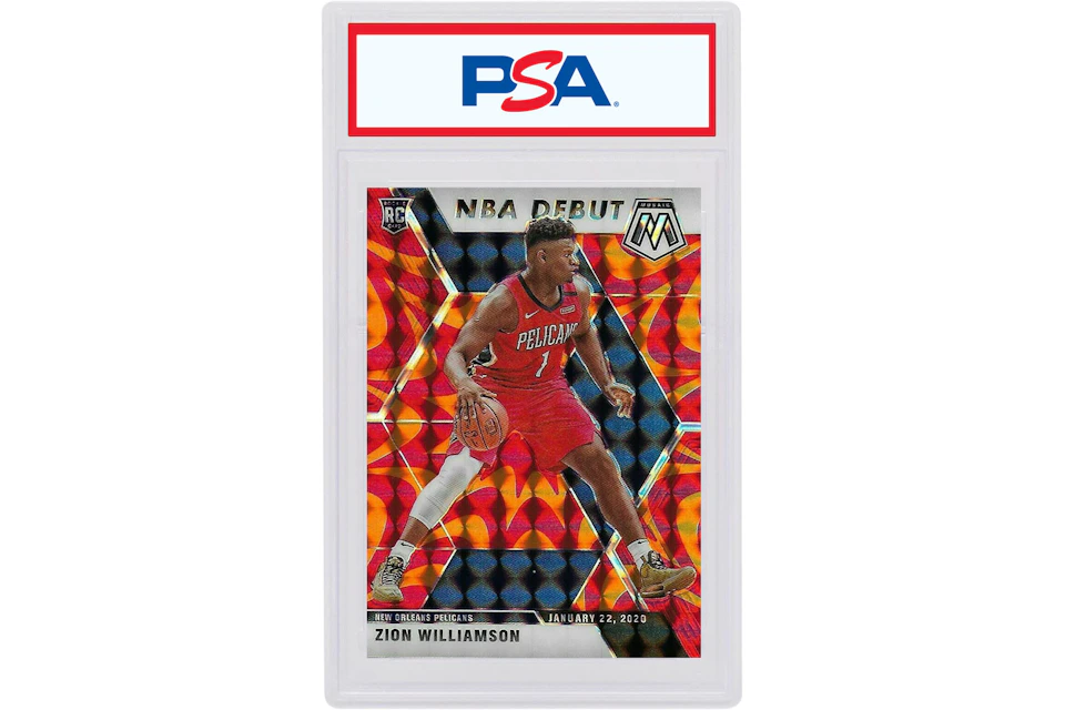 Zion Williamson 2019 Panini Mosaic NBA Debut Rookie Reactive Orange #269