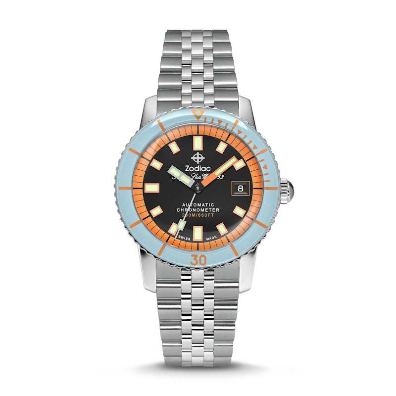 Zodiac Super Sea Wolf ZO9265 40mm in Stainless Steel GB