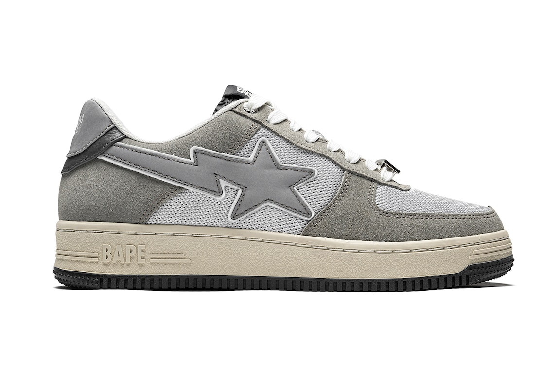 Pre-owned Bape A Bathing Ape  Sta Low Stadium Goods In Heather Grey/grey/off White