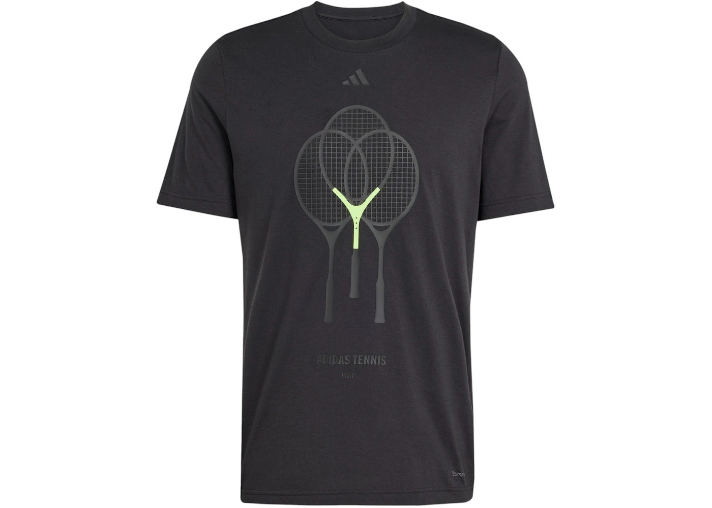 adidas 3 Rackets Graphic Tee Black Men's - SS25 - US