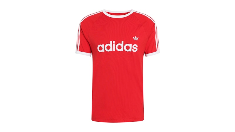 adidas 3-Stripes Slim Ringer T-Shirt Better Scarlet