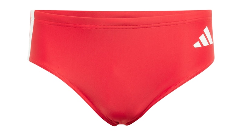 adidas 3-Stripes Swim Trunks Pure Ruby/White