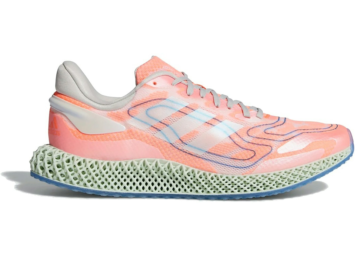adidas 4D Run 1.0 Cloud White Signal Coral - FW1234