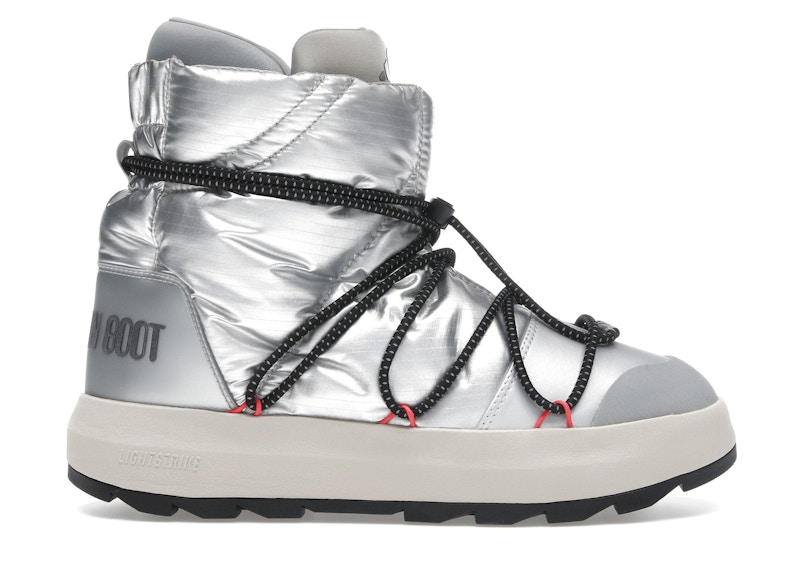 Men's Adidas Ace Mid Moon Boot Silver Sneakers in Matte Silver/Core Black