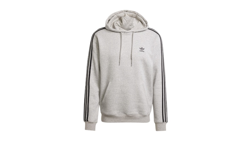 Pre-owned Adidas Originals Men's Adidas Adicolor Classics 3stripes Hoodie In Medium Grey Heather Black