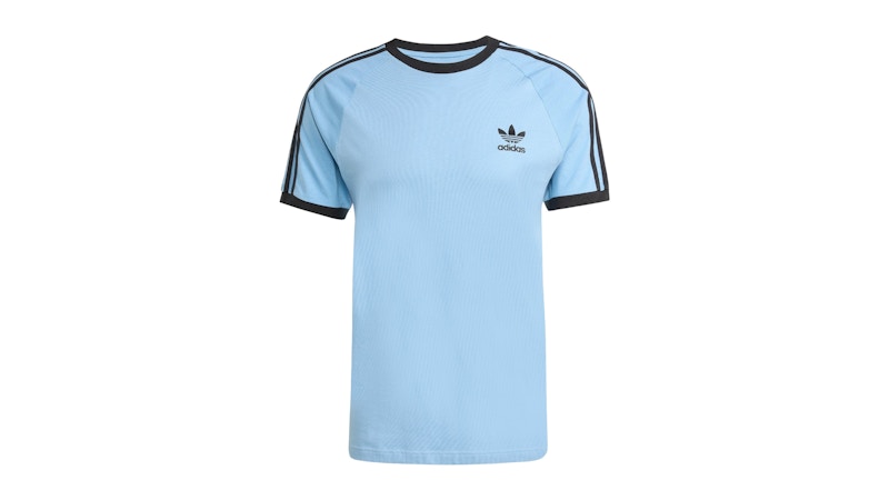 adidas Adicolor Classics 3-Stripes Tee Ash Blue Black Men's