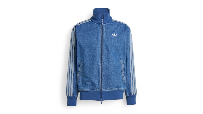 Black adidas Originals Adicolor Denim Firebird Track Top