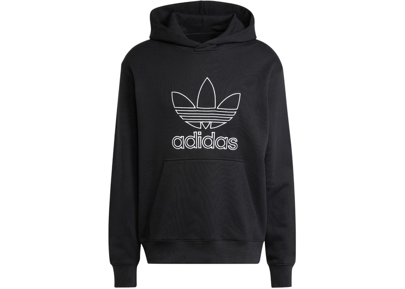 Adidas Adicolor Mens Adidas Trefoil Hoodie Black Adidas Adicolor