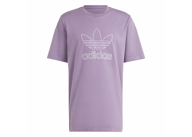 Camiseta adidas Adicolor Outline Trefoil Shadow Violet Hombre SS24 US