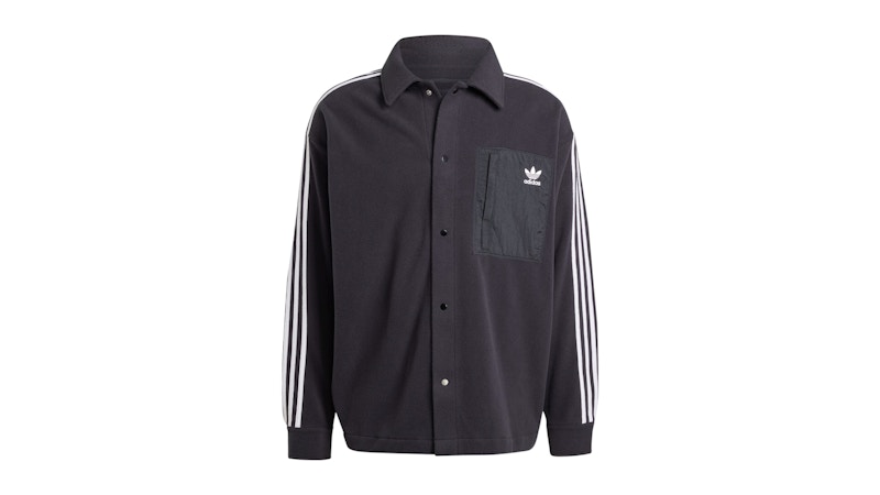 シャツ ADIDAS ADICOLOR POLA FLEECE SHIRT TF5D0013 adidas Adicolor Polar Fleece Shirt Black Men's - SS25 - US