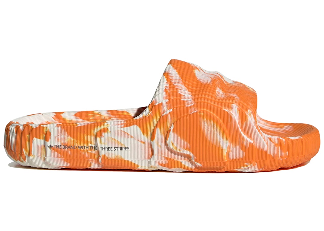 Pre-owned Adidas Originals Adidas Adilette 22 Slides Bright Orange In Bright Orange/off White/bright Orange