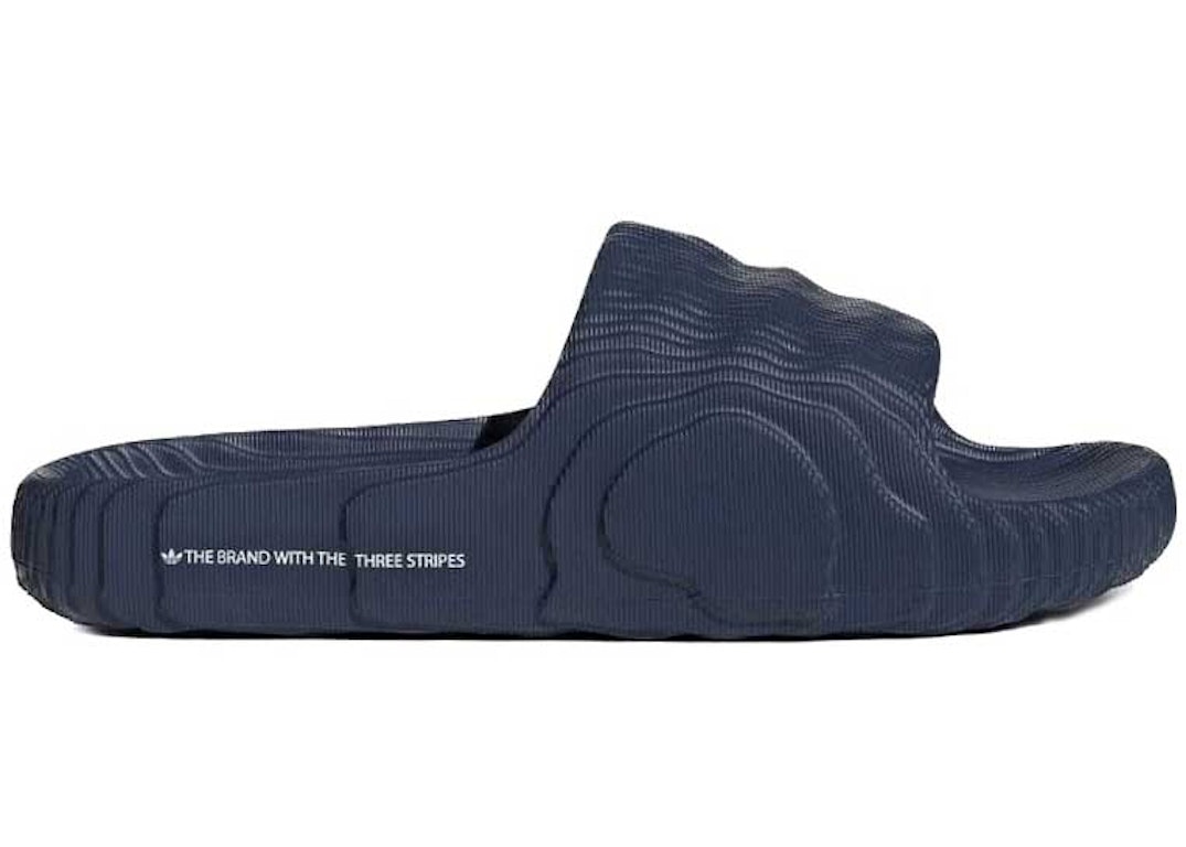 Pre-owned Adidas Originals Adidas Adilette 22 Slides Dark Blue In Dark Blue/footwear White/dark Blue