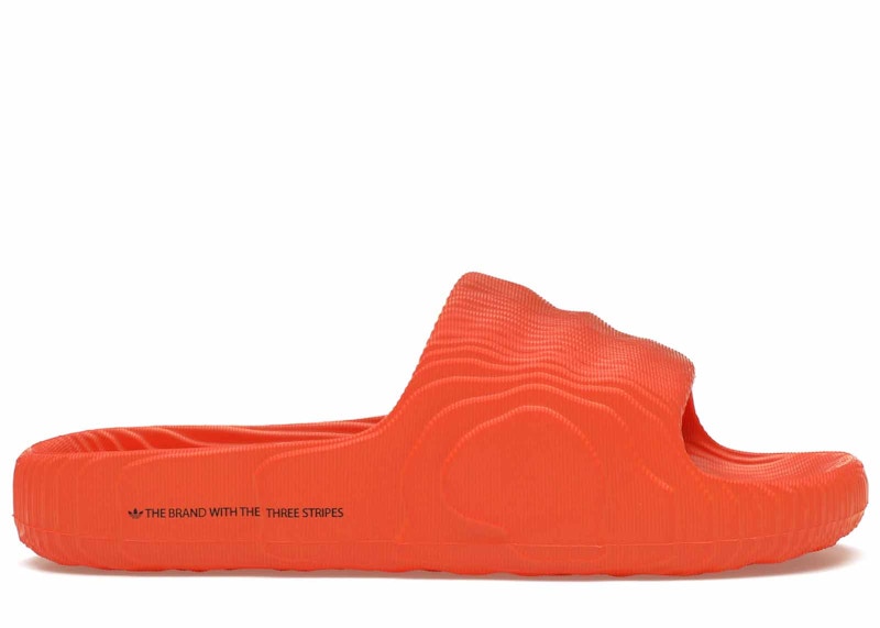 adidas Adilette 22 Slides Orange Core Black Men's - IF3660 - US