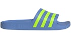 adidas Adilette Aqua Slides Blue Fusion Lucid Lemon