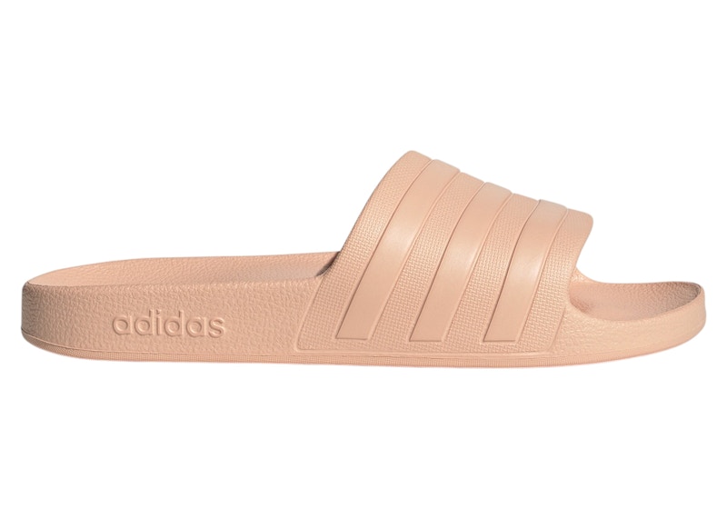 Pre-owned Adidas Originals Adilette Aqua Slides (women's) Sneakers In Powder Coral In Pink