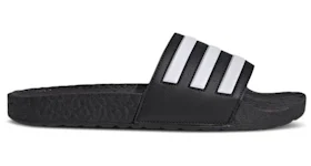adidas Adilette Boost Slides Black White Stripes