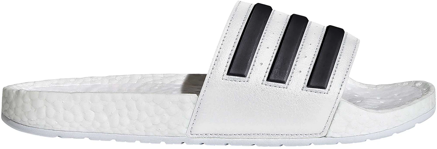 Nieuwe betekenis Seminarie kasteel adidas Adilette Boost Slides White Black Stripes Men's - FY8155 - US