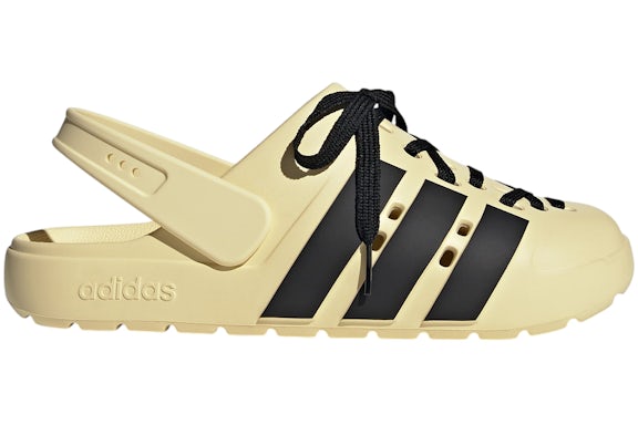 adidas Adilette Clog 2.0 Warm Vanilla Core Black Gold Metallic