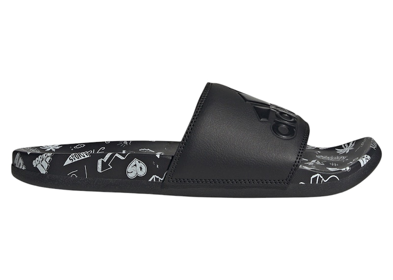 adidas Adilette Comfort Sandals Black Cloud White