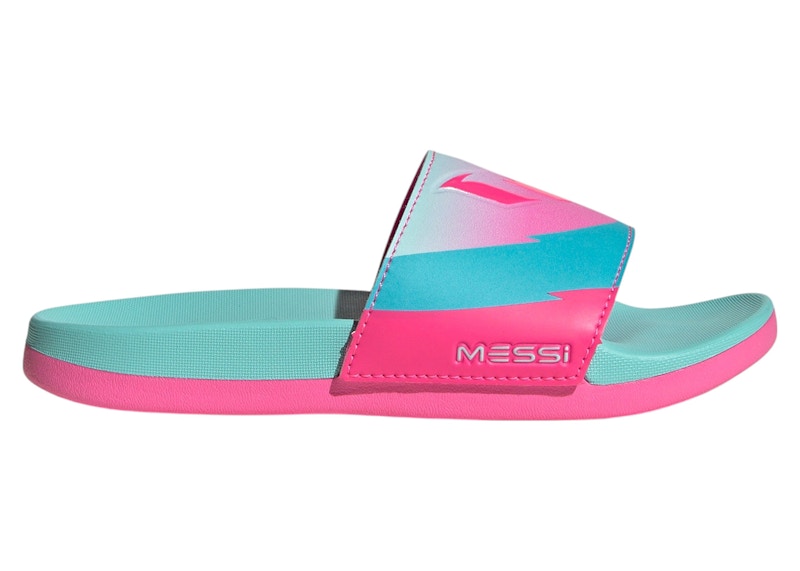 Pre-owned Adidas Originals Adilette Comfort Slides Sneakers In Cloud White/core Black/silver Metallic In Multi