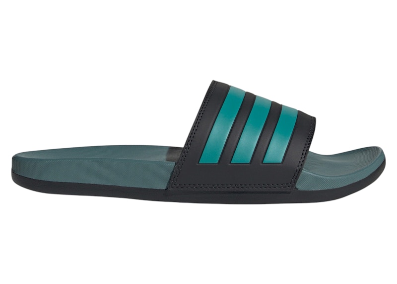 adidas Adilette Comfort Slide 'Black Pure Teal' | Men's Size 5 - JS1140