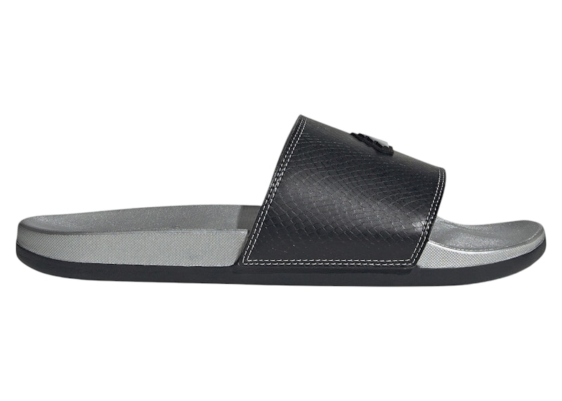 adidas Adilette Comfort Slide 'Black Silver Metallic' | Men's Size 13 - JQ2254