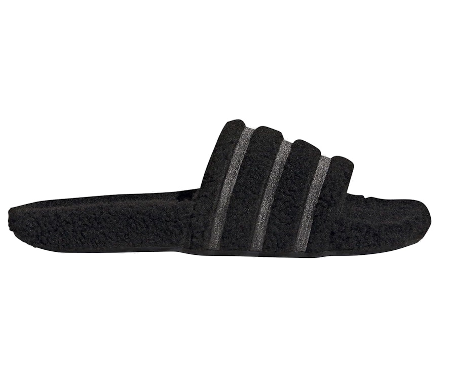 Pre-owned Adidas Originals Adidas Adilette Cozy Slides Core Black In Core Black/grey Six/core Black
