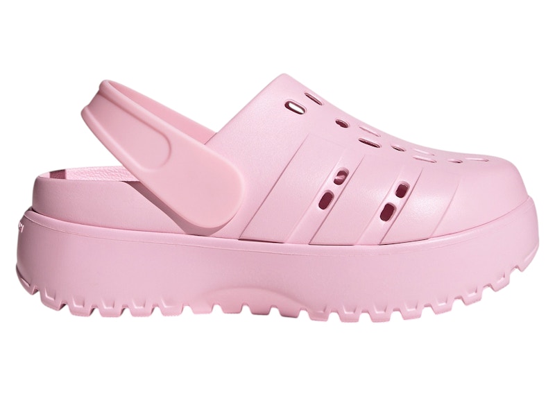 Pre-owned Adidas Originals Adilette Platform Clogs (women's) Sneakers In Clear Pink