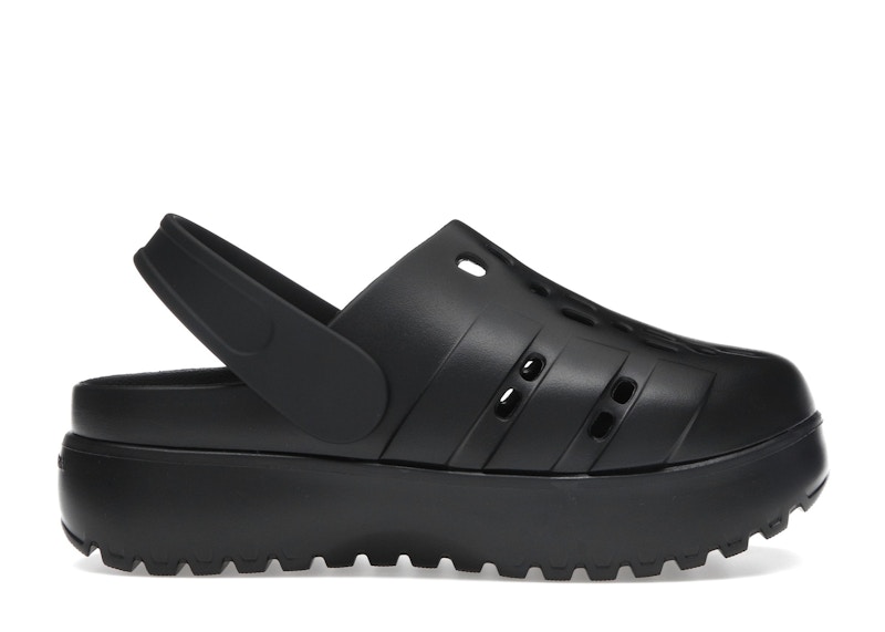 Adidas Adilette Platform Clogs (Women's) Sneakers in Core Black