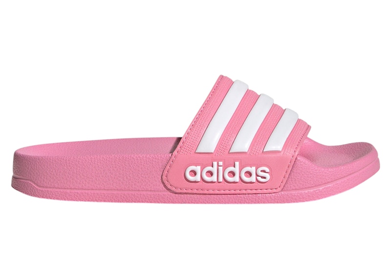 Pre-owned Adidas Originals Adilette Shower Slides Sneakers In Bliss Pink/cloud White