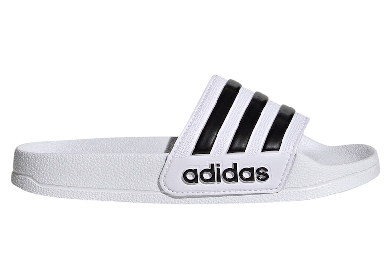 Pre-owned Adidas Originals Adilette Shower Slides Sneakers In Cloud White/core Black