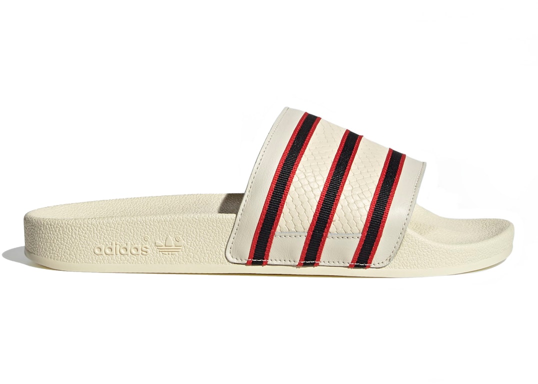 Pre-owned Adidas Originals Adidas Adilette Slide Espn 1979 In Cream White/core Black/vivid Red