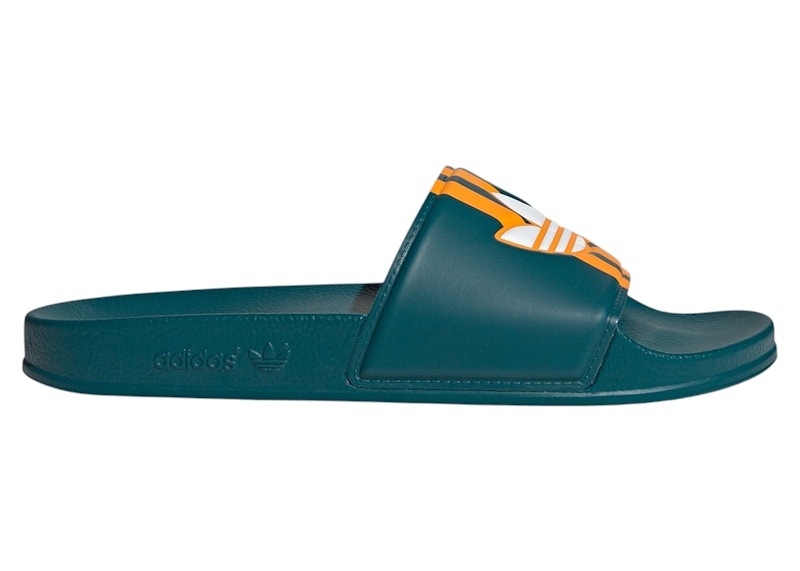 adidas Adilette Slides Legacy Teal Eqt Orange Cloud White Men's - IG9268 -  US