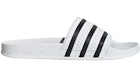 adidas Adilette White Core Black White