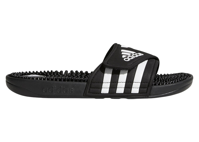 Pre-owned Adidas Originals Adissage Slides (women's) Sneakers In Black/cloud White In Multi