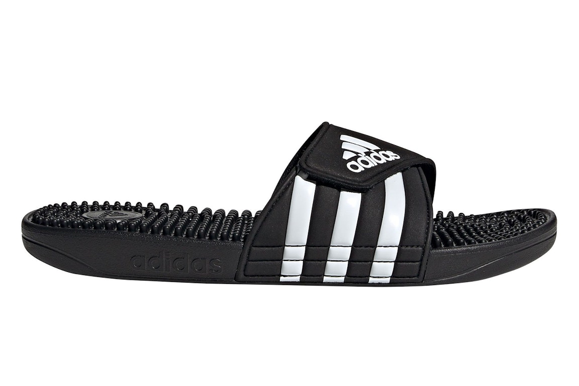 Pre-owned Adidas Originals Adidas Adissage Slides Core Black White In Core Black/cloud White/core Black