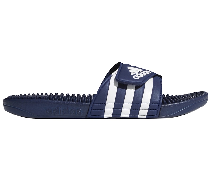Pre-owned Adidas Originals Adidas Adissage Slides Dark Blue In Dark Blue/cloud White/dark Blue