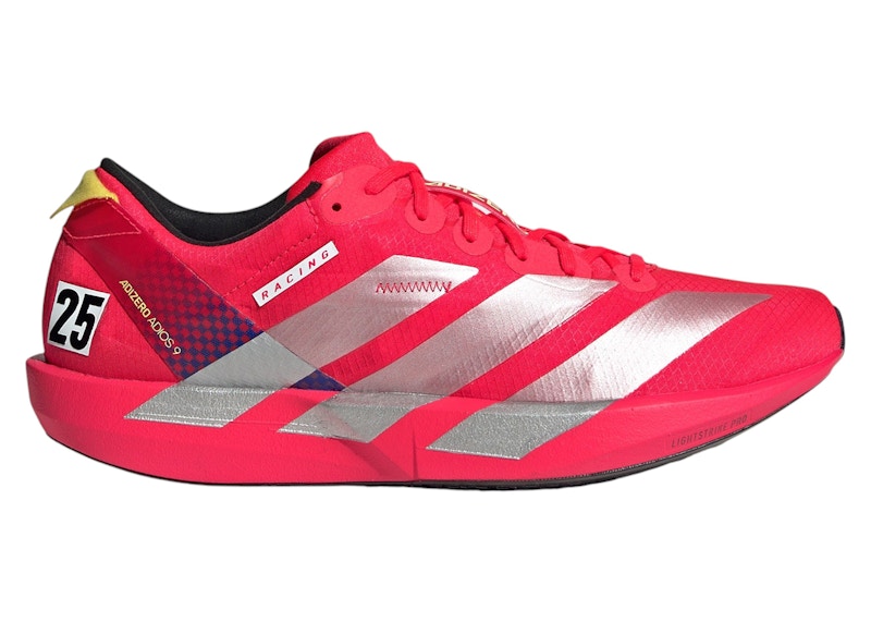 adidas Adizero Adios 9 Lucid Red Silver Metallic Pure Sulfur