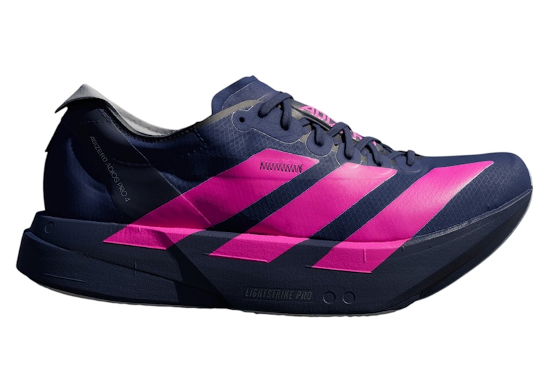adidas Adizero Adios Pro 4 Dark Blue Shock Pink Men's