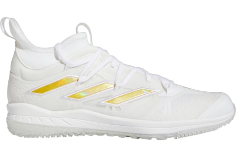 adidas Adizero Afterburner NWV Turf Cloud White Gold Metallic