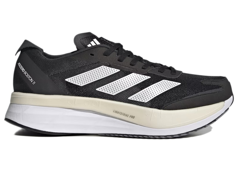 adidas Adizero Boston 11 Black White Carbon (Wide) Men's - GV9630 - GB