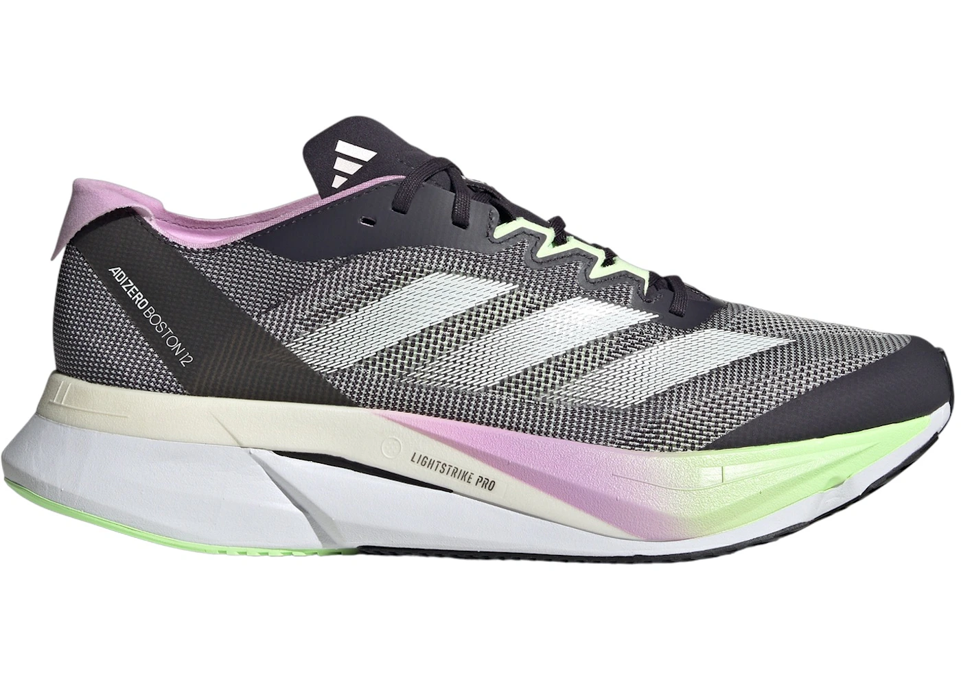 adidas Adizero Boston 12 Aurora Black Zero Metalic Green Spark
