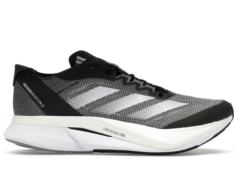 adidas Adizero Boston 12 Black White Men's - ID4234 - US