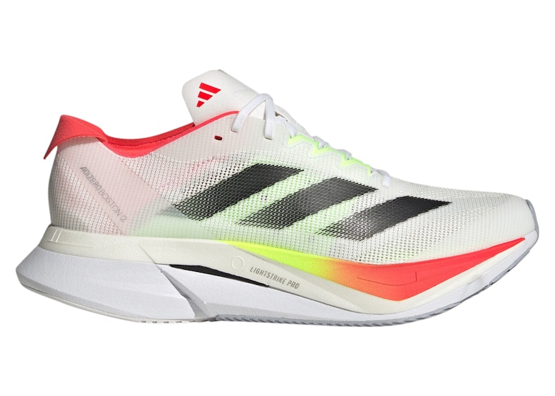 adidas Adizero Boston 12 Cloud White Core Black Lucid Red