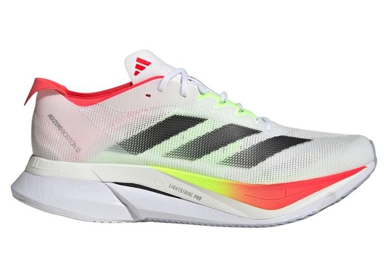 Pre-owned Adidas Originals Men's Adidas Adizero Boston 12 Sneakers In Cloud White/core Black/lucid Red