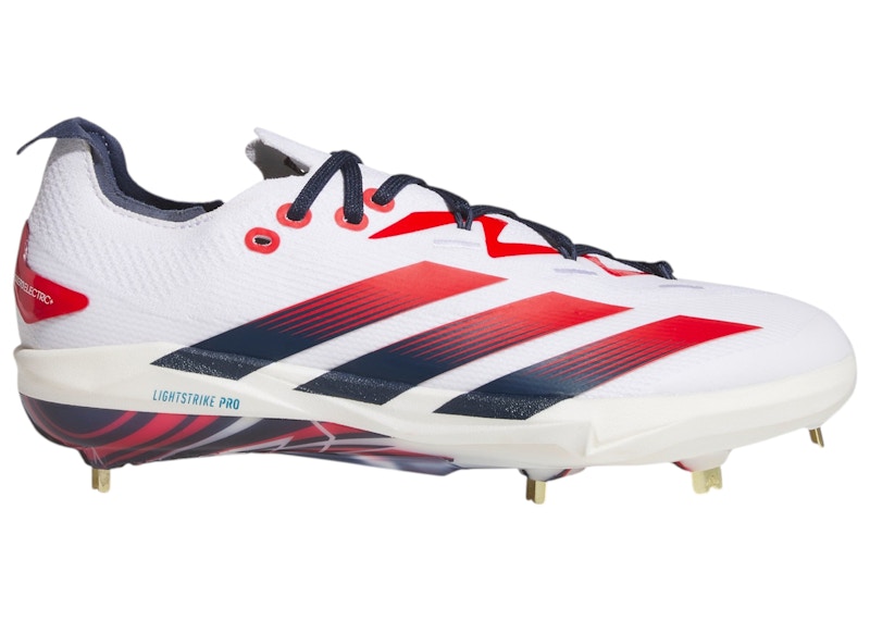 adidas adizero サッカーシューズ ホワイト/レッド/ブルー adidas Adizero Electric+ 2.0 USA White Navy Collegiate Red メンズ