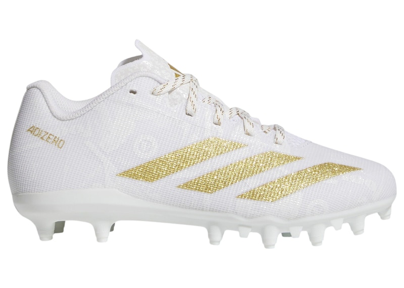 Adidas Adizero Electric.II SMU White Sneakers in Cloud White/Gold Metallic