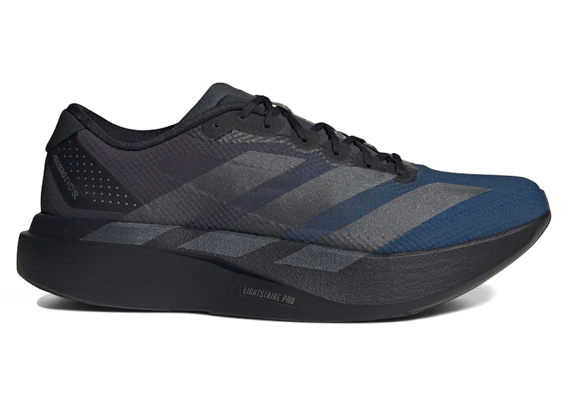 Men's Adidas Adizero Evo SL Sneakers in Core Black/Black Blue Metallic