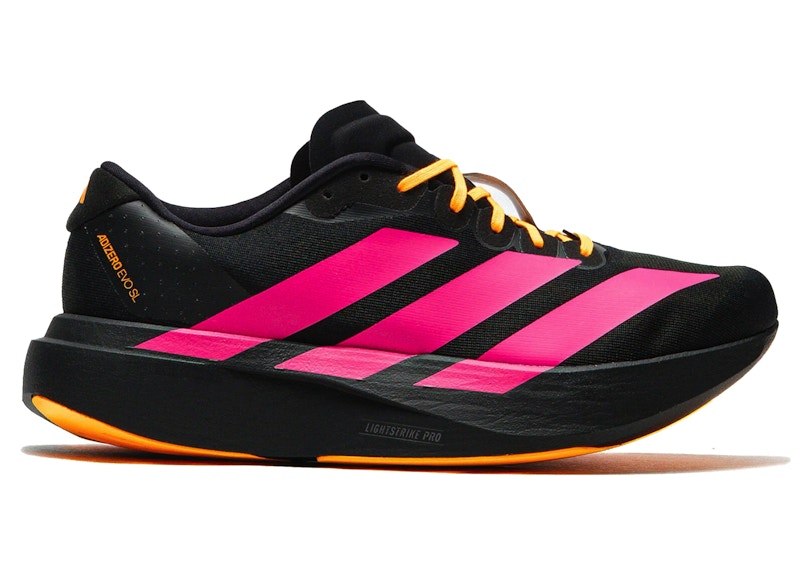 adidas Adizero Evo SL Black Shock Pink Orange Men's - KJ1017 - US
