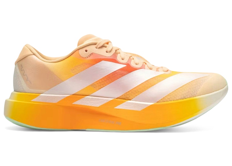 Men's Adidas Adizero Evo SL The Whitaker Group Do Not Duplicate Dayglow Sneakers in Orange/White